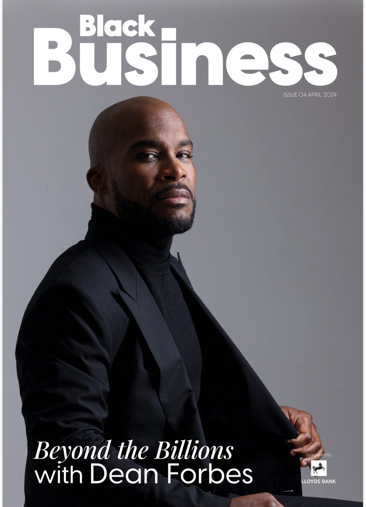 Executive portrait on the cover of Black Business magazine